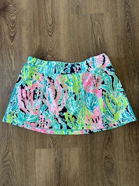 Lilly Pulitzer Neon Coral Reef Print Skort